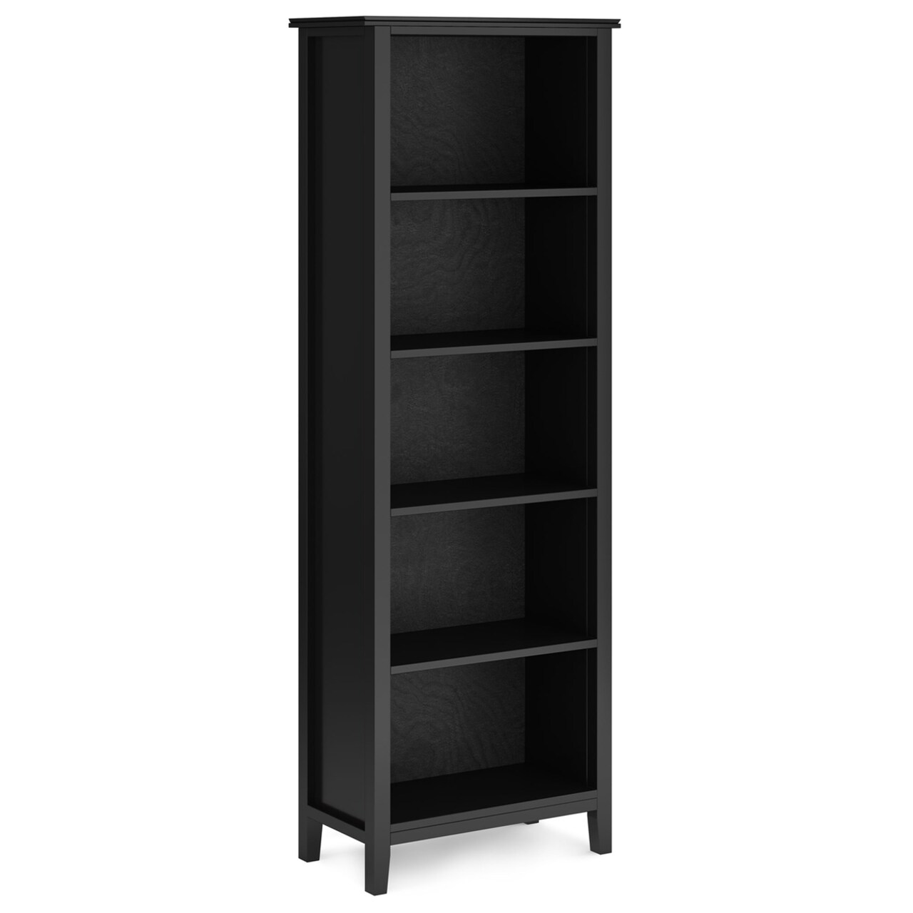 Simpli Home Artisan Solid Wood 26"Contemporary 5 Shelf Bookcase Study Office